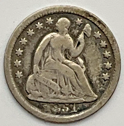 1851-P Seated Liberty Half Dollar — photo from the most recent tracked eBay sale