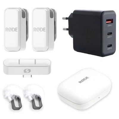 Rode Wireless Micro Drahtloses Mikrofon-System USB-C Weiss mit keepdrum Netzteil - Bild 1 von 4