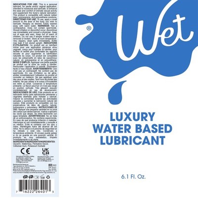 Wet Original Water Based Gel Lubricant 6oz | eBay