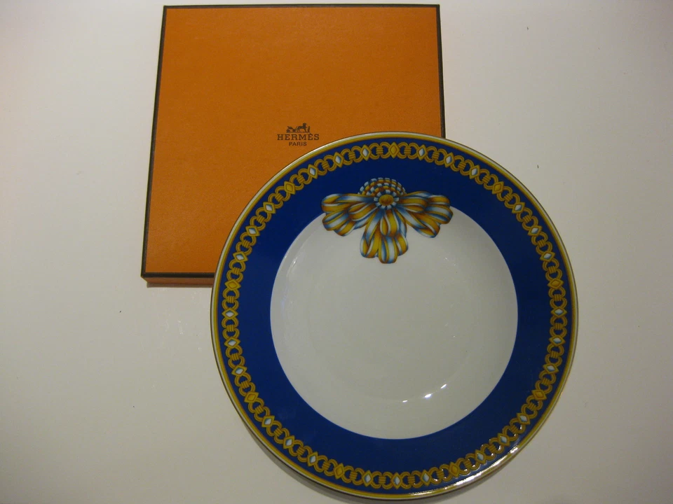 Hermès Cocarde De Soie - Piatto Fondo Cocarde De Soie Hermès - Piatto Porcellana