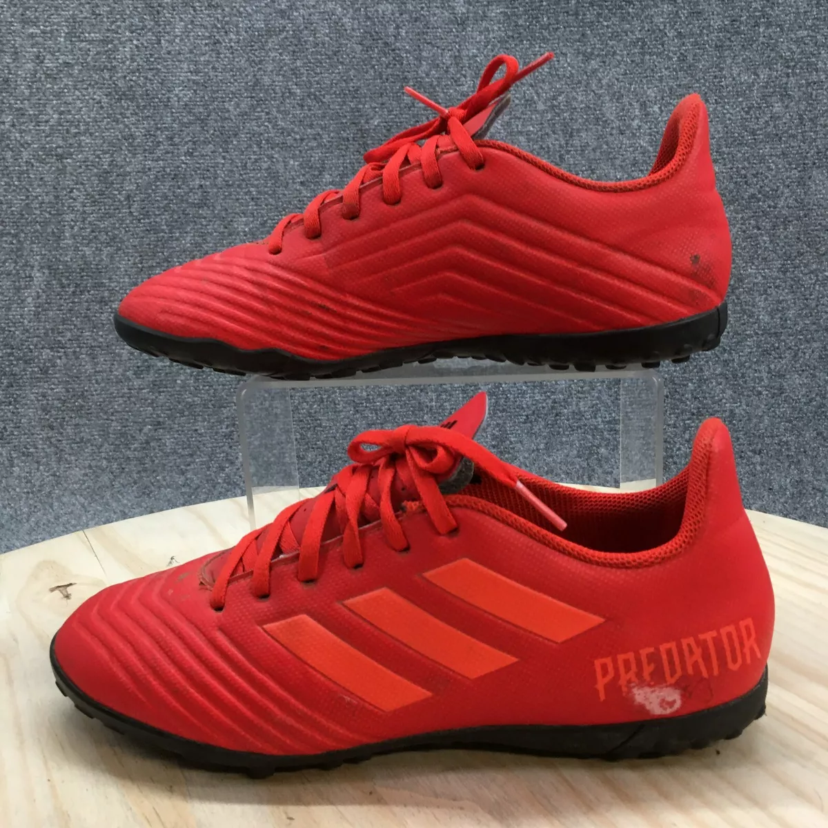 Adidas Shoes Mens 7.5 Predator 19.4 TF Football Sneakers Red Round