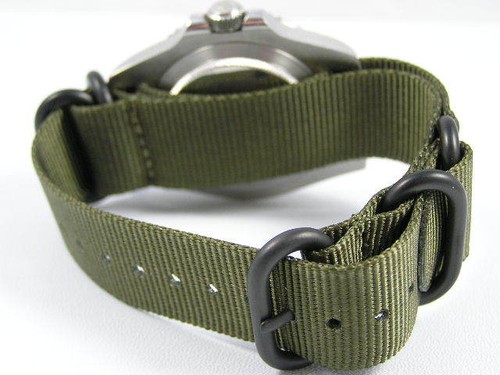GREEN SUPERB BALLISTIC NATO® WATCH STRAP FOR HAMILTON WATCHES 18, 20, 22 & 24mm - Picture 4 of 12