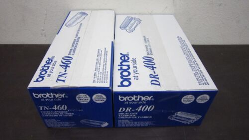 Genuine Brother TN-460 Black Toner DR-400 Drum Unit IntelliFax 4100 NEW Sealed - Picture 3 of 3