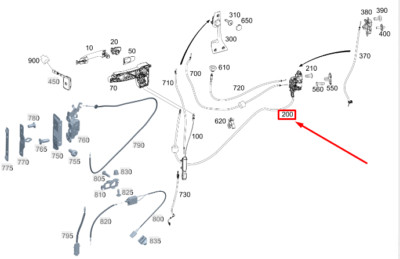 SCHIEBETÜRSCHLOSS LINKS MERCEDES-BENZ SPRINTER 907 A9107302100