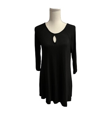 NWT Bellino Keyhole Black Tunic Sz S