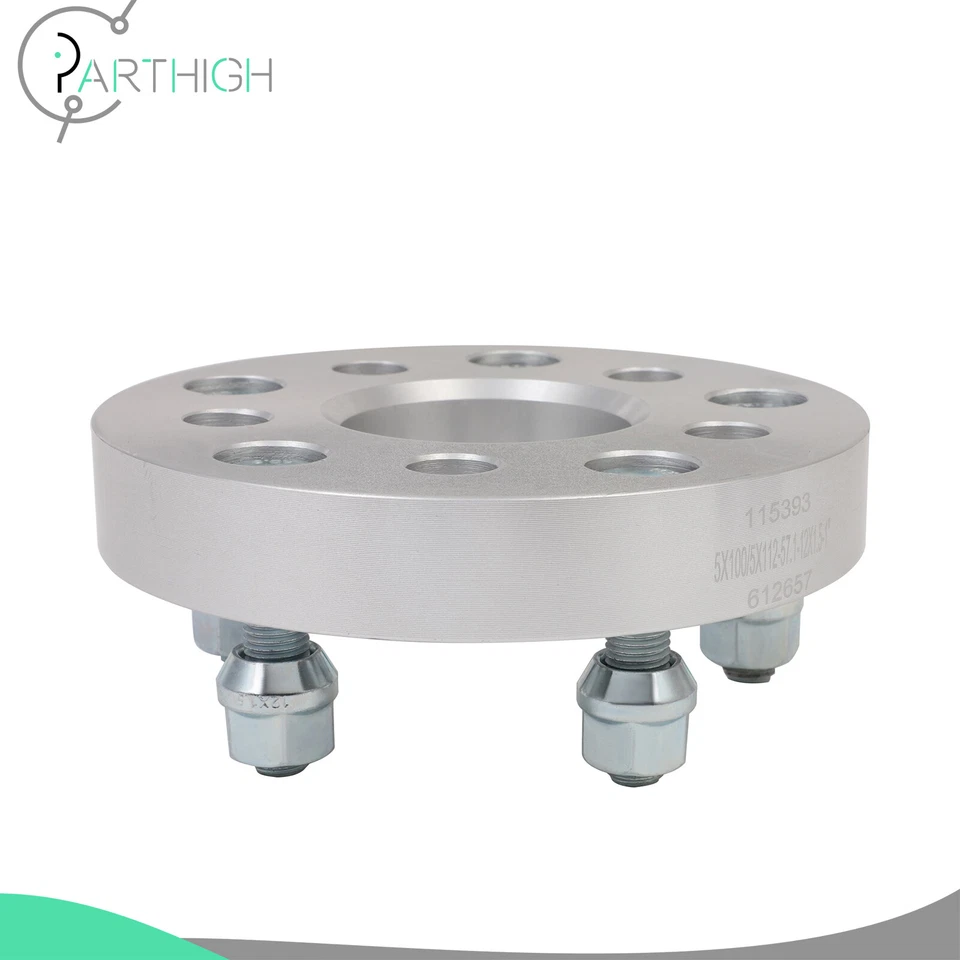 Adaptadores de roda 12x1,5 1" para Volkswagen Beetle Golf Jetta 5x100 a 5x112 (4) - Imagem 4 de 4