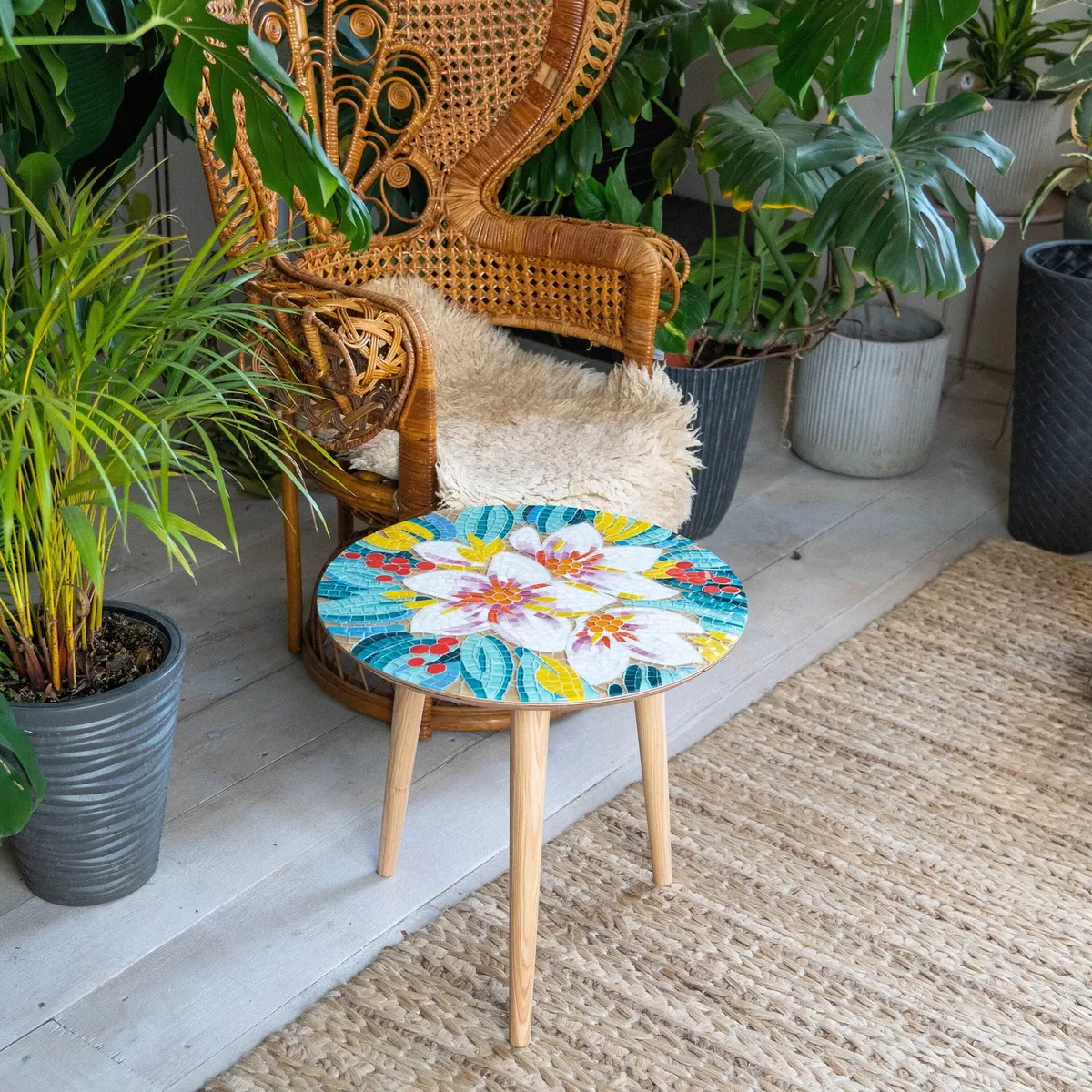 Small mosaic side table outlet