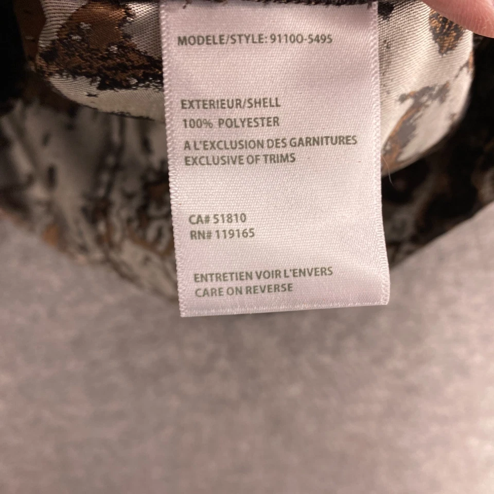 Tribal Jacket Women 10 Brown Geometric Full Zip High Neck Long Sleeve Pockets - Image 4 of 4