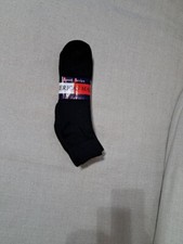 Women Med 9-11 Ankle Sport Low Cut Socks Black 24 Pair Made in USA Free Shipping