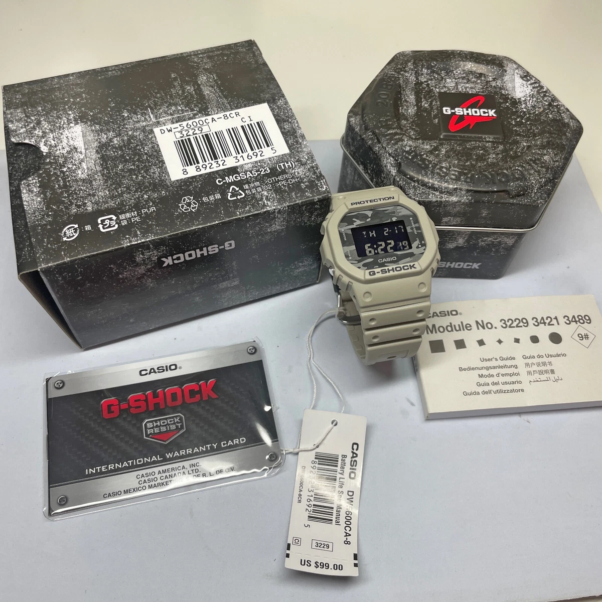 G-Shock DW5600 Camo Utility Beige