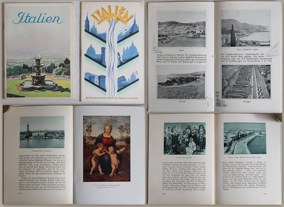 2 Prospekte/Reisebroschüren: Italien (um 1930) Sehenswürdigkeiten & Ortskunde xz - Bild 1 von 1