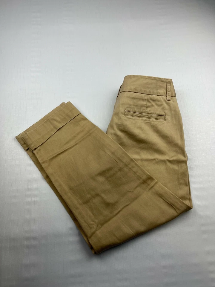 Pantalones chinos elásticos Metaphor para mujer talla 2 tostados con puños pierna cónica Foto 2 de 4