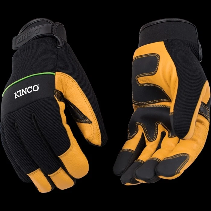New Kinco Pro Premium Grain Goatskin Leather & Synthetic Hybrid Work Gloves MED - Image 2 of 2