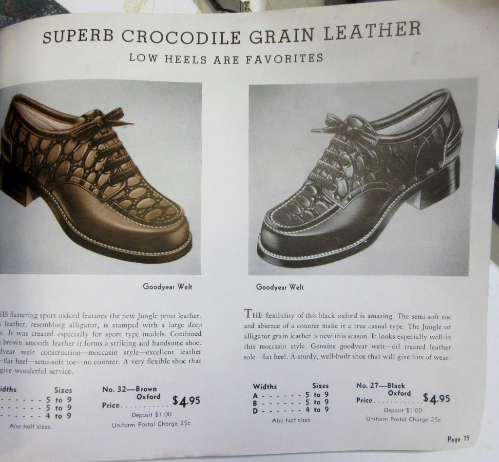 Rare 1940'S MASON SHOE CATALOG, Men & Women Shoes, Leather