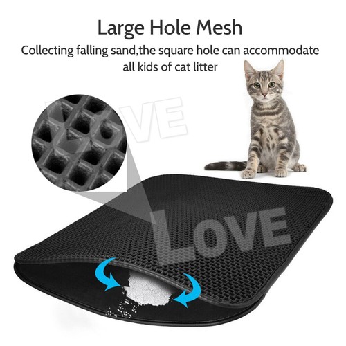 Cat Litter mat Large Kitty Litter Box Trapping Sifting Mats Waterproof Urine AU - Picture 3 of 11