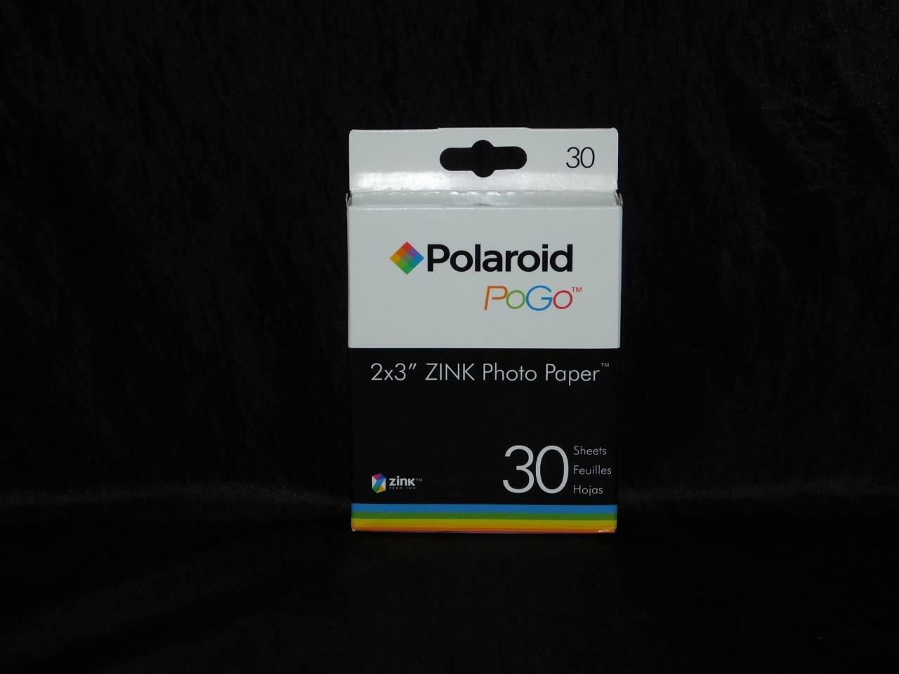 Polaroid PoGo 2x3" Zink Photo Paper 30 Sheets NEW Sticky Backed Full Color USA