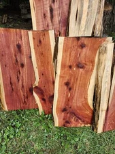 2ft Aromatic Eastern Red Cedar Live Edge Slabs - For DIY woodworking signs, tra
