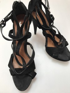 black strappy stilettos