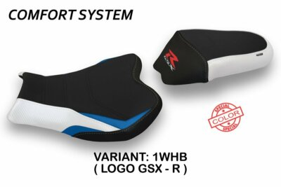 #ad SUZUKI GSX R 1000 2009 2016 Tappezzeria Italia Seat Cover WHITE BLUE 390 $303.99