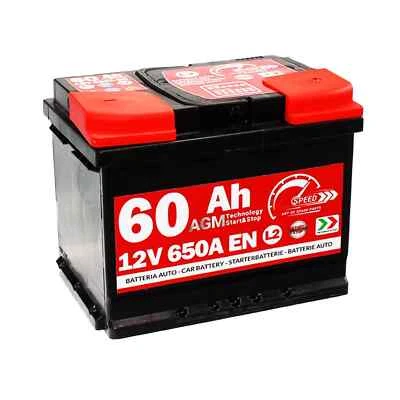 Batterie de voiture 60Ah AGM Speed Start&Stop 650A 12v L2 Prête à l'emploi - Photo 1/4