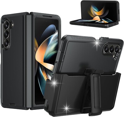 For Samsung Galaxy Z Fold5 5G Case Heavy Duty Hinge Stand Cover
