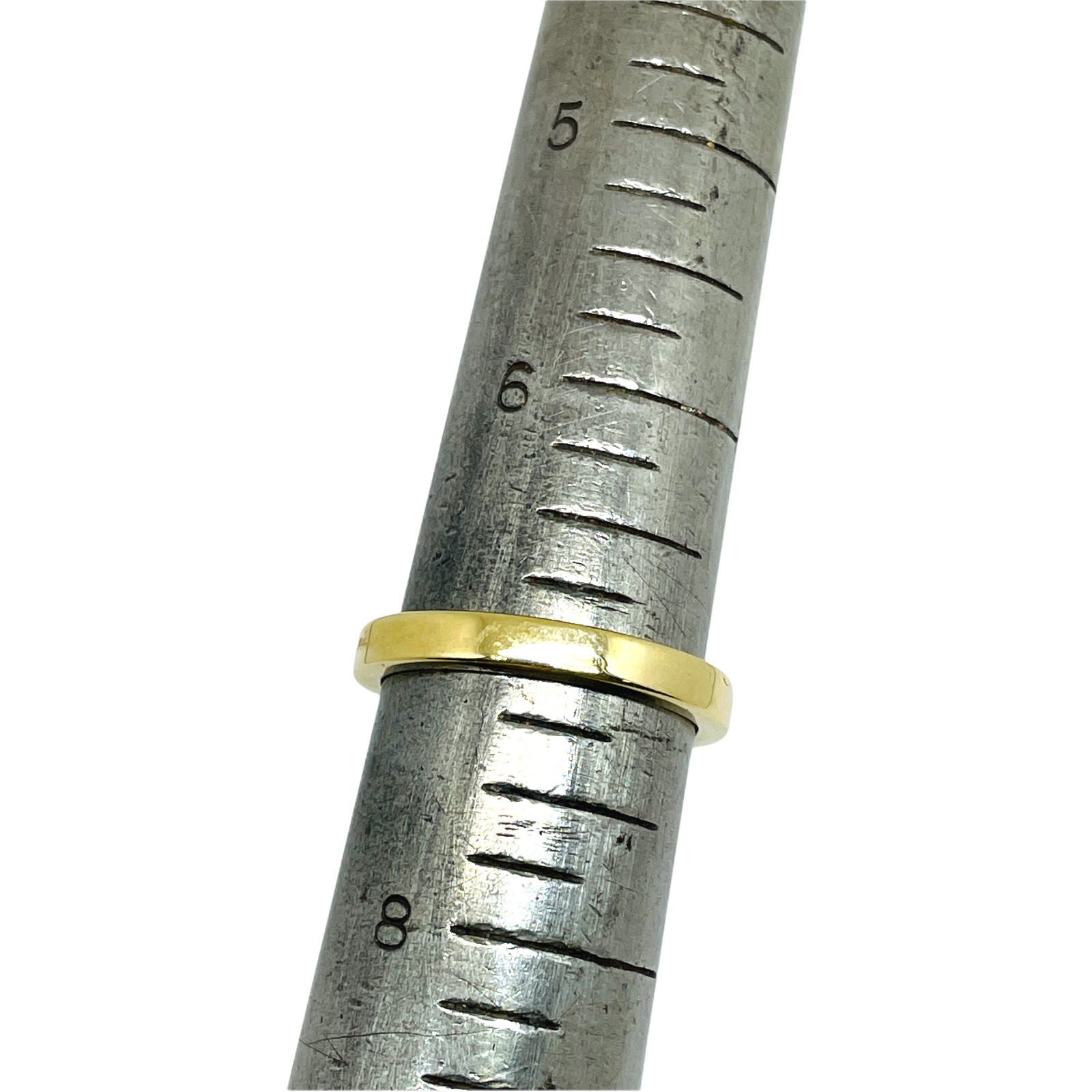 Solid 10k Yellow Gold Diamond Stackable Band Ring… - image 3