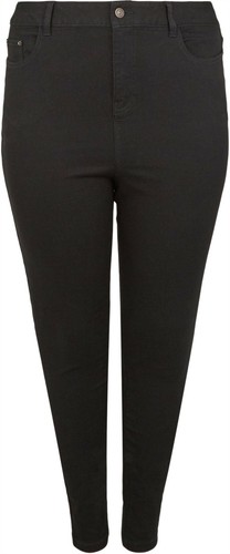 Nuevo vaquero ajustado negro elástico de mezclilla talla grande para niñas talla grande - Imagen 2 de 10