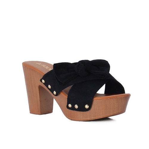 Sandalia de Plataforma Mujer Zuecos Estilo Madera Verano - Imagen 3 de 5