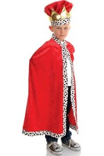 Underwraps 26164 Kids Red King Cape Halloween Costume Child One Size