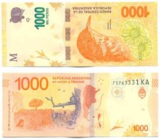 ARGENTINA NOTE 1000 PESOS (2023) PESCE-MASSA SUFFIX KA P 366 UNC