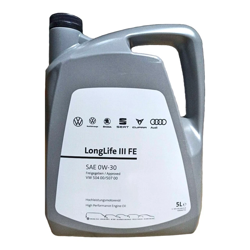 VAG VW LongLife III FE 0W-30 Original Motorenöl - 5 Liter | VW 507.00 / 504.00