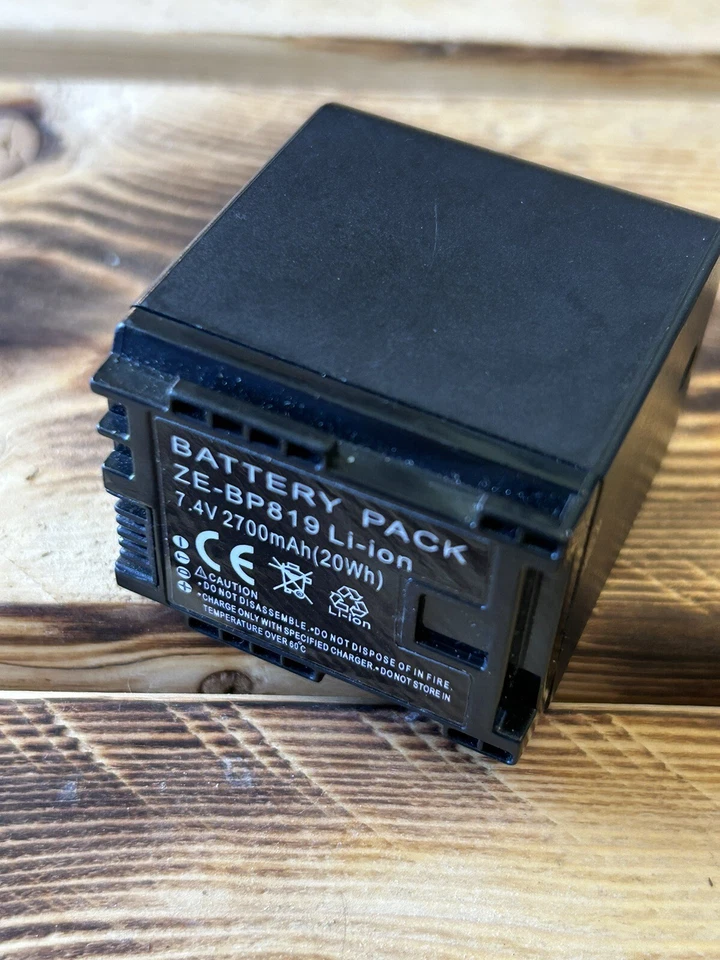 Batería de videocámara compatible con Canon 7,4 V 2700 mAH sin probar Foto 2 de 3