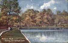 Mobile Alabama AL Spring Hill College Lake Tuck c1900s-20s Postcard