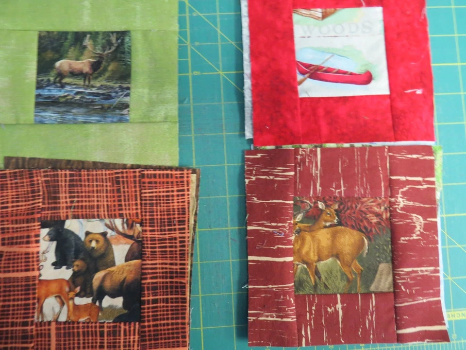 Bloques de edredón precosidos Wildlife 96 multicolor 3 tamaños de bloque tela nueva tamaño doble Foto 2 de 4