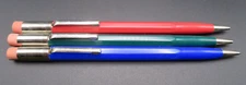 NEW Three (3) Classic SCRIPTO Mechanical Long Lead Pencils Red, Green, Blue