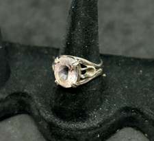 Silver White Quartz Ring Sz 7 - 3.74g
