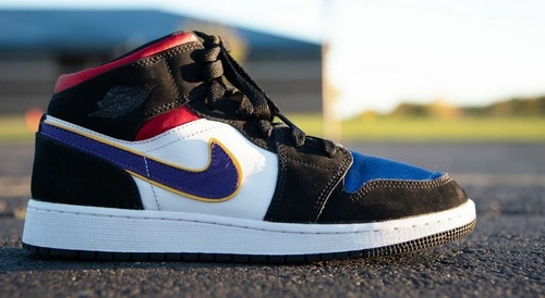 Nike Air Jordan 1 Mid se Lakers Top 3 rivales chicos 5.5 y | eBay
