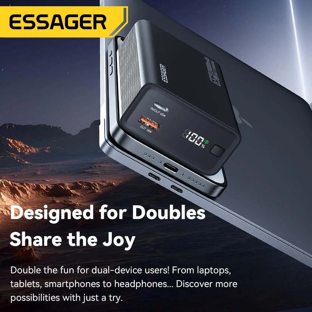 Power Bank 20000mah Mobile Phone Plastic Medium Black 2-usb 5v Backup 65w Power Bank 20000mah Mobile Phone Plastic Medium Black 2-usb 5v Backup 65w