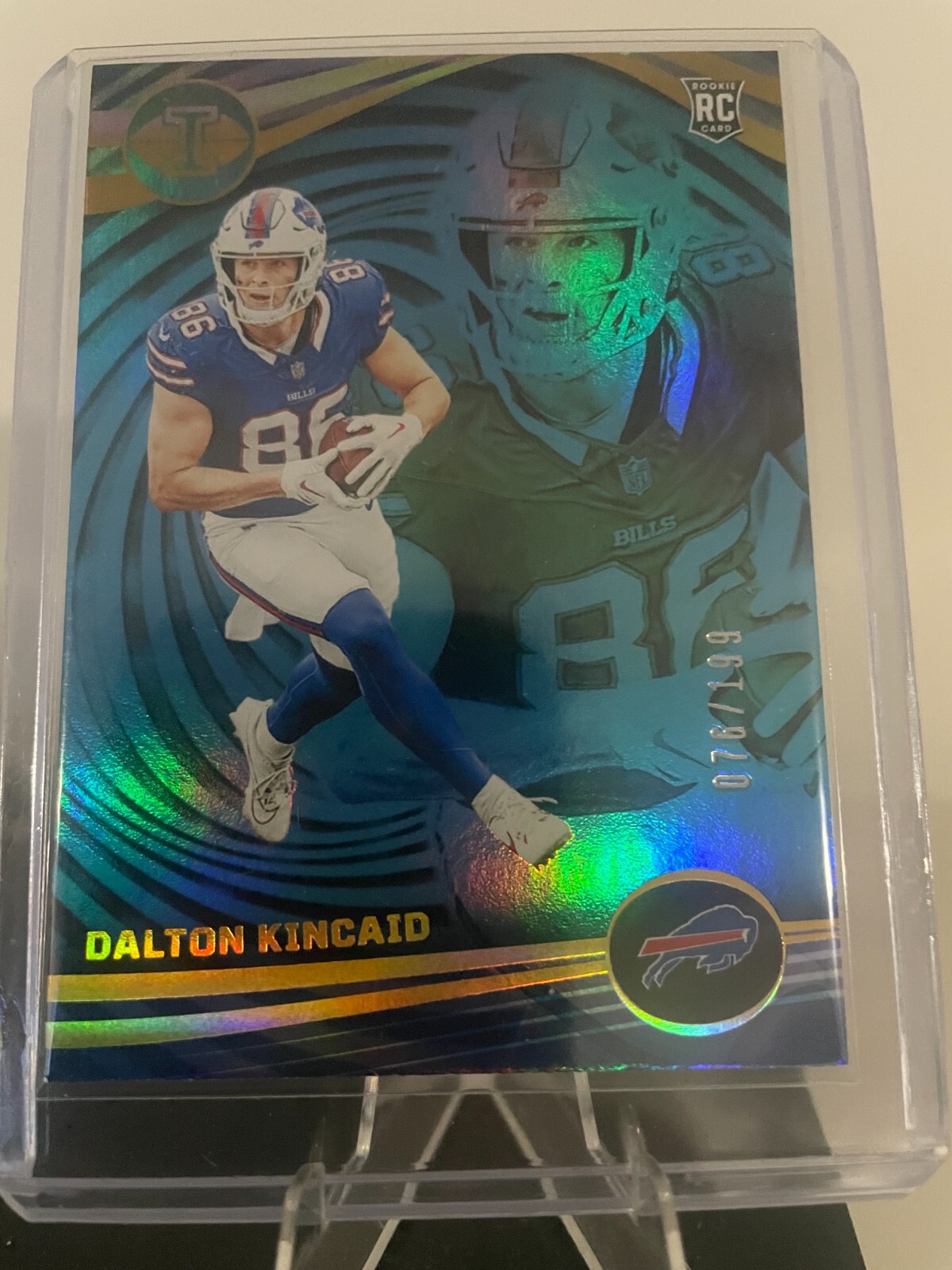 2023 Panini Absolute - Rookies Blue Diamonds #113 Dalton Kincaid /199 (RC)