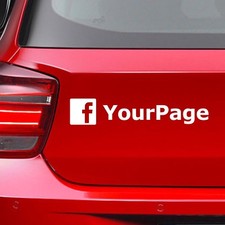 Custom Facebook Instagram Social Media Name Business Address Sticker Label Decal