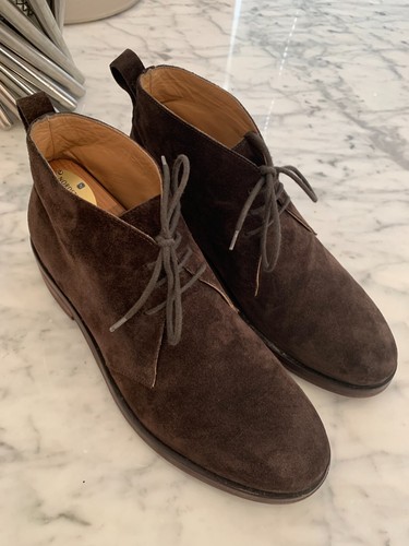 Botas Chukka KOIO Lucca Gamuza Marrón Con Cordones Talla 42/ EE. UU. Talla 9 Hechas en Italia - Imagen 8 de 15