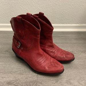 franco sarto red cowboy boots