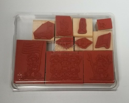 2002 Stampin Up Have A Heart 4th Of July American Patriotic Stamp Stamps retired - Picture 2 of 12