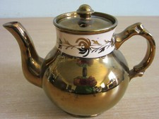 Antique Gibsons Copper Lustre small tea coffee pot