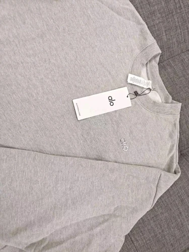 New Alo Accolade Crew Neck Pullover Sweatshirt retro trend with a round neck - Picture 2 of 22