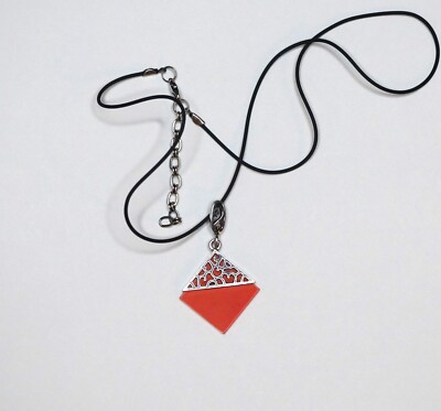 VINTAGE JENAVI STERLING SILVER CORAL  Necklace
