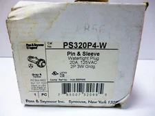 Pass & Seymour PS320P4W 125V 20A Water-Tight Plug