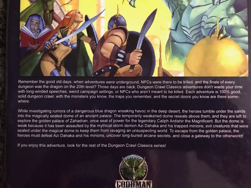 Dungeon Crawl Classics ✰ El Palacio Dorado de Zahadran ✰ DCC # 32 D&D 3.5 d20 Foto 2 de 2