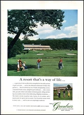 1950s The Greenbrier Resort PRINT AD Golf Course, White Sulfur Springs, WV BX2