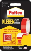 Pattex Kleben Statt Bohren Klebeband, Doppelseitiges Klebeband (19Mm X 1,5M)